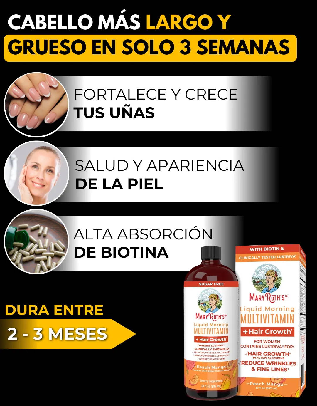 MULTIVITAMÍNICO LÍQUIDO + LUSTRIVA® : MÍRATE 10 AÑOS MÁS JOVEN