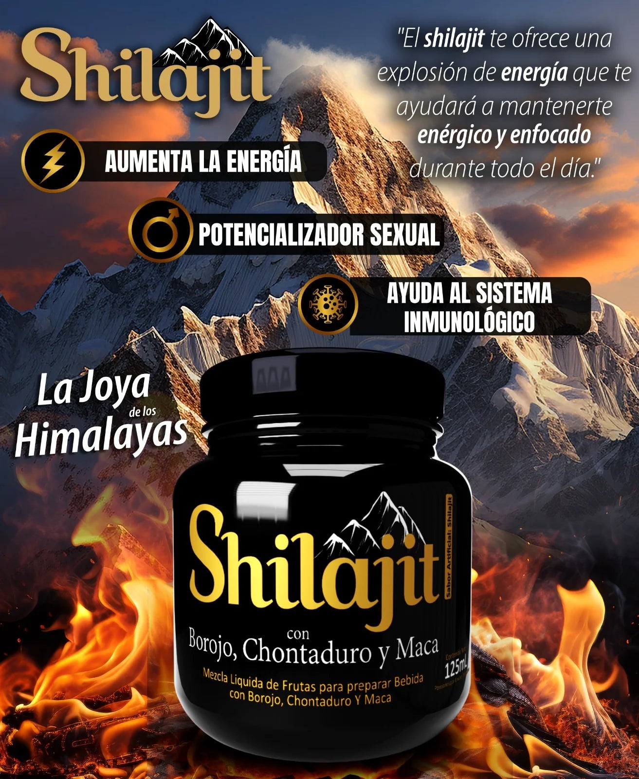 Shilajit Puro 100% Original (Presentacion en sogfels o jalea)