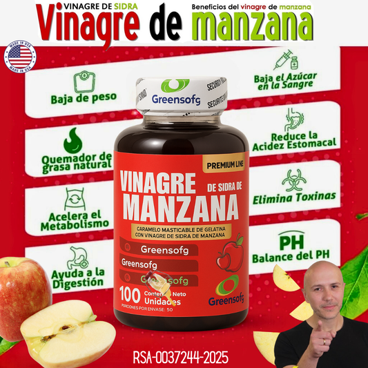 Vinagre de Manzana 100% Americano x 100 sofgels